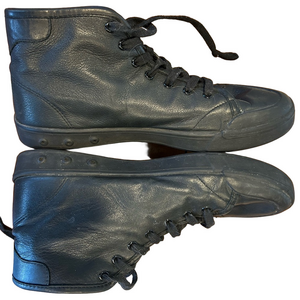 Rag & Bone Black Leather High Top Sneakers